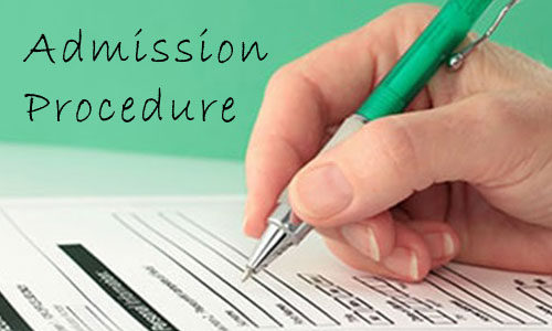 Admission procedure — filling the application form